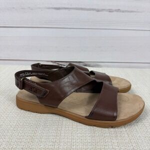 Wear Ever Brown Adjustable Ankle‎ Strap Comfort Sandals Size 7.5M
